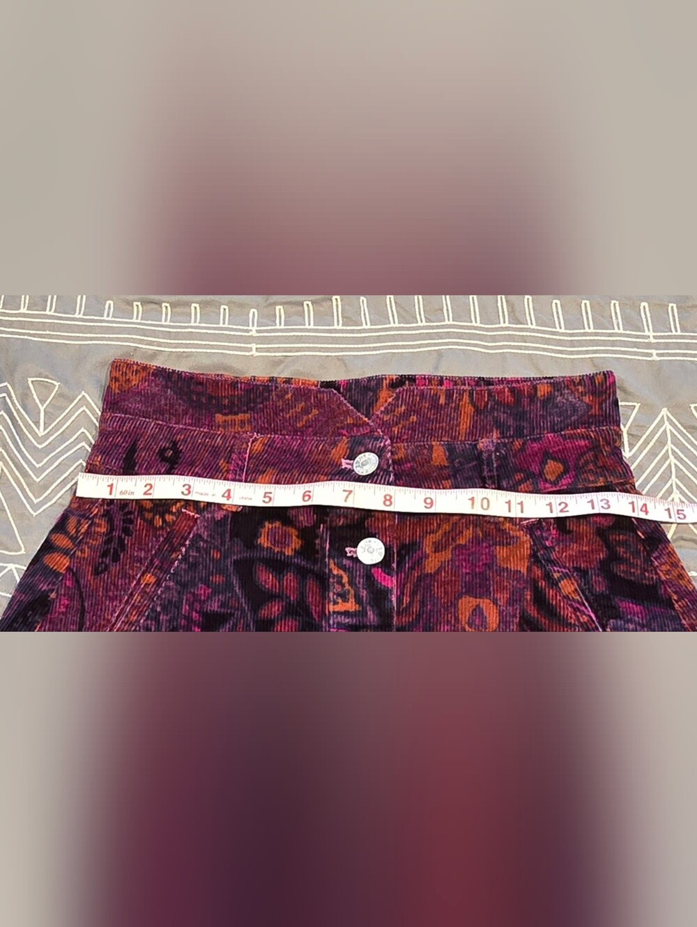 Anthropologie Pilcro High Waisted Corduroy Button Down Skirt Size 0 - Picture 3 of 8